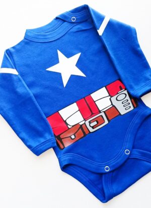 Body de Bebe Personalizado Capitan America