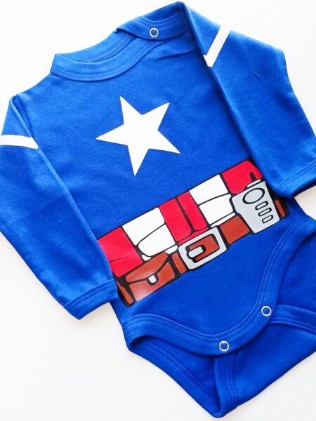 Body de Bebe Personalizado Capitan America