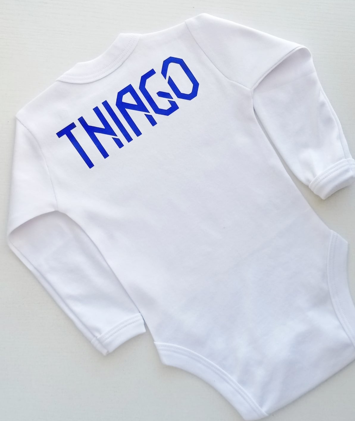 Bavoir bebé de algodón personalizado del Real Madrid