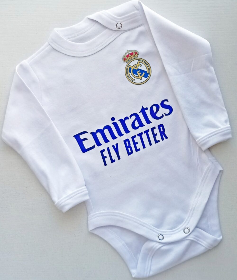 Body de Bebe Personalizado Real Madrid