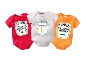 Body de Bebé Ketchup,Mostaza y Mayonesa