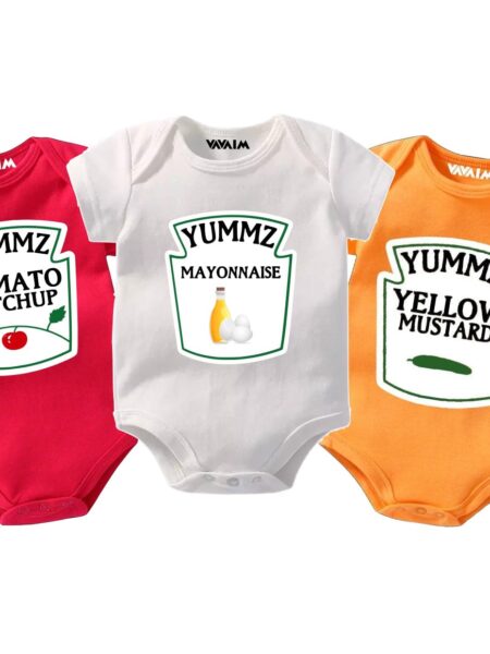 Body de Bebé Ketchup,Mostaza y Mayonesa