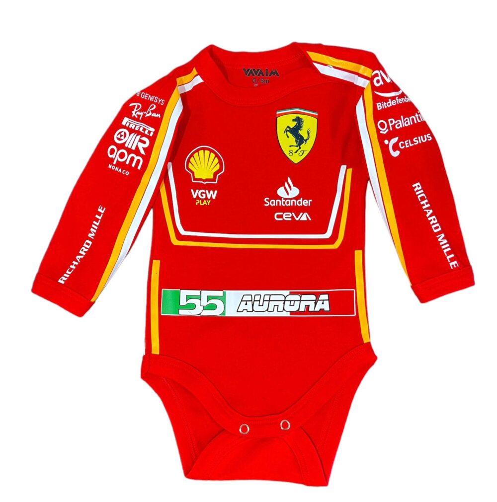 Body o Polera de bebé Fórmula 1. Ferrari 2024