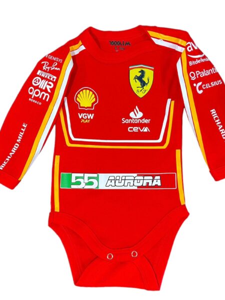 Body o Polera de bebé Fórmula 1. Ferrari 2024