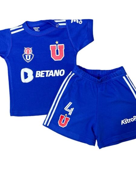 Conjunto Bebé. Short+ Polera o Body Universidad de Chile