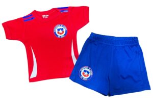 Conjunto Bebé. Short+ Polera o Body Selección de fútbol de Chile