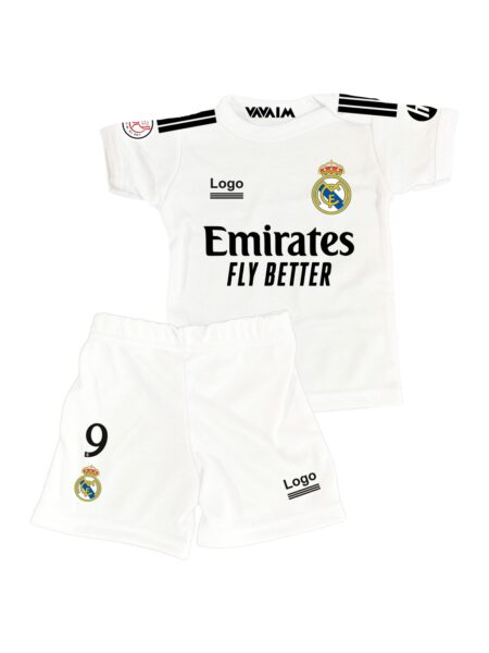 Conjunto Bebé. Short+ Polera o Body Real Madrid