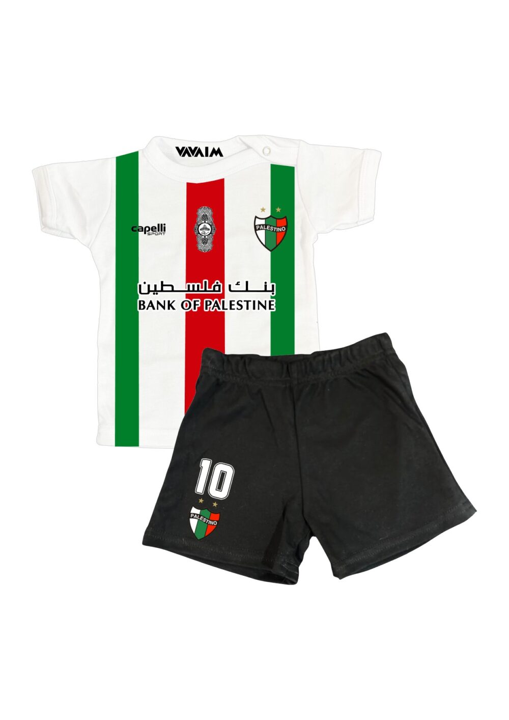 Conjunto Bebé. Short+ Polera o Body Club Deportivo Palestino