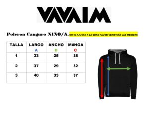 TALLA POLERON CANGURO BEBÉ