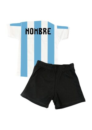 Conjunto Bebé. Short+ Polera o Body Selección de fútbol de Argentina