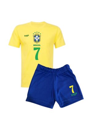 Conjunto Bebé. Short+ Polera o Body Selección de fútbol de Brasil