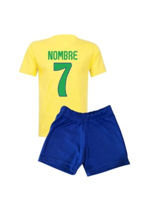 Conjunto Bebé. Short+ Polera o Body Selección de fútbol de Brasil