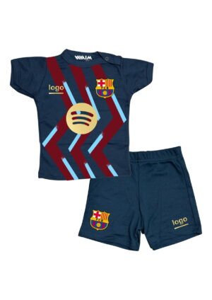 Conjunto Bebé. Short+ Polera o Body Fútbol Club Barcelona