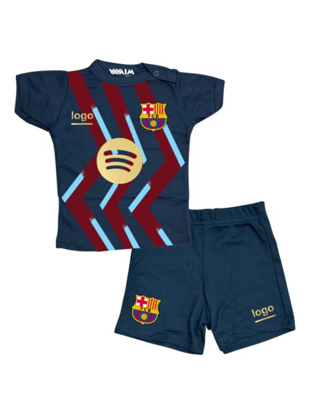 Conjunto Bebé. Short+ Polera o Body Fútbol Club Barcelona